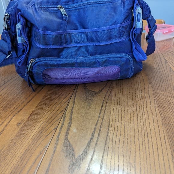 Lug Hula Hoop Diaper Tote Bag. Purple. 15x 12 x 4 - Picture 13 of 14